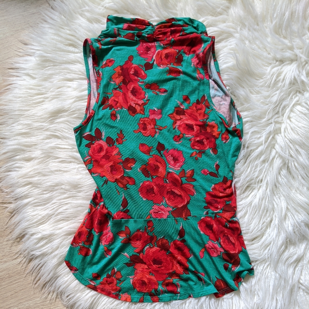 Anthropologie Red Floral Tank Top - Picture 6 of 6
